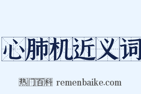 心肺机近义词是什么意思的图片
